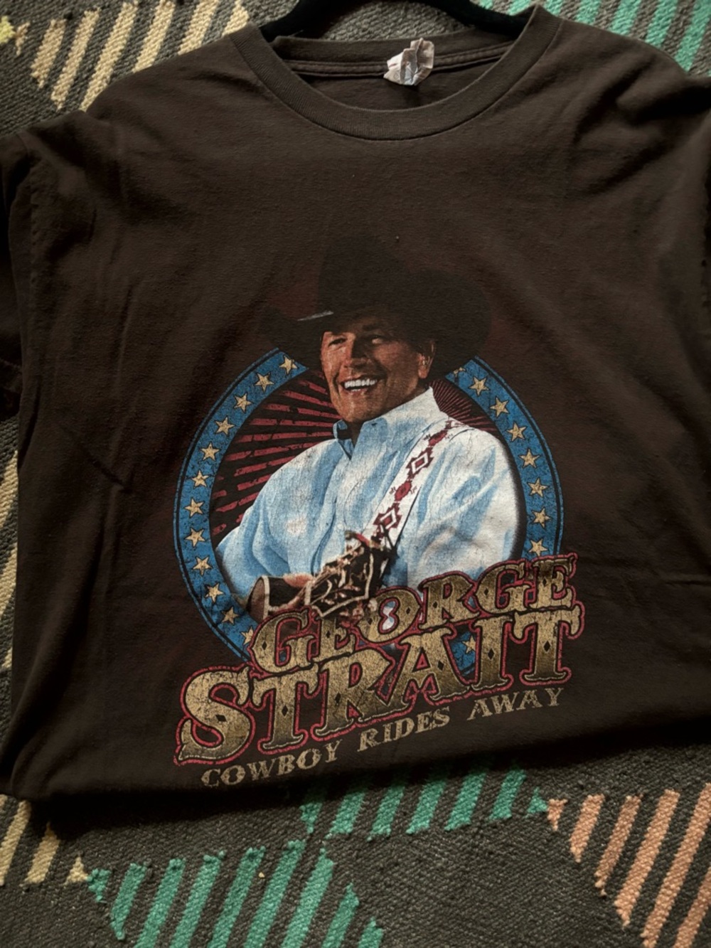 George Strait Graphic Short Sleeve Tee - Dark Brown XL